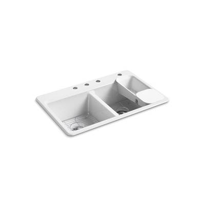 Kohler | Riverby | Drop In Kitchen Sink - White