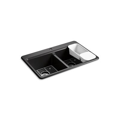 Kohler | Riverby | Drop In Kitchen Sink - Black