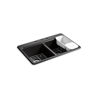 Kohler | Riverby | Drop In Kitchen Sink - Black