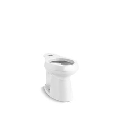 Highline Elongated toilet bowl with concealed trapway - White