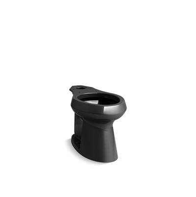Highline Elongated toilet bowl with concealed trapway - Black