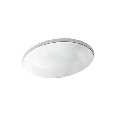 Kohler SartorialE Paisley Caxton 19-1/4'' oval undermount bathroom sink, no overflow - White Sartorial Paisley
