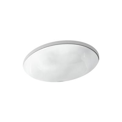 Kohler SartorialE Herringbone Caxton 19-1/4'' oval undermount bathroom sink, no overflow - White Sartorial Herringbone