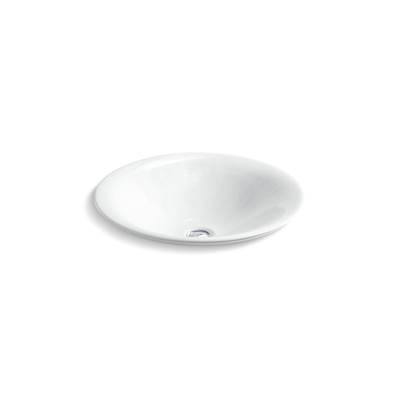 Kohler SartorialE Herringbone Carillon 17-1/2'' round drop-in bathroom sink, no overflow - White Sartorial Herringbone