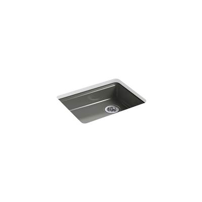 Kohler Riverby 25'' undermount single-bowl kitchen sink - Thunder Grey