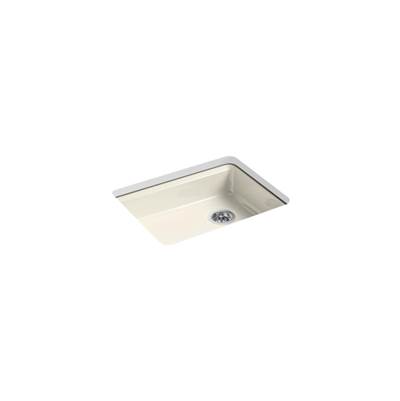 Kohler Riverby 25'' undermount single-bowl kitchen sink - Biscuit