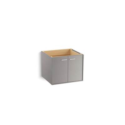 Jute 24'' wall-hung bathroom vanity cabinet with 2 doors - Mohair Grey