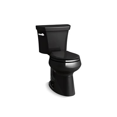 Kohler Highline Two-piece round-front toilet, 1.28 gpf - Black