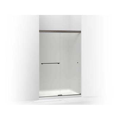 Kohler Revel Sliding shower door, 70'' H x 44-5/8 - 47-5/8'' W, with 1/4'' thick Frosted glass - Anodized Dark Bronze