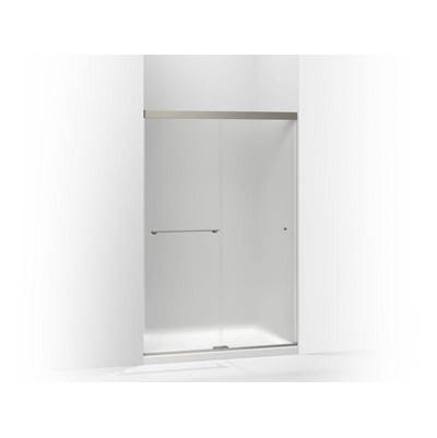 Kohler Revel Sliding shower door, 70'' H x 44-5/8 - 47-5/8'' W, with 1/4'' thick Frosted glass - Anodized Brushed Nickel