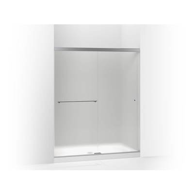 Revel Sliding shower door, 70'' H x 56-5/8 - 59-5/8'' W, with 1/4'' thick Frosted glass