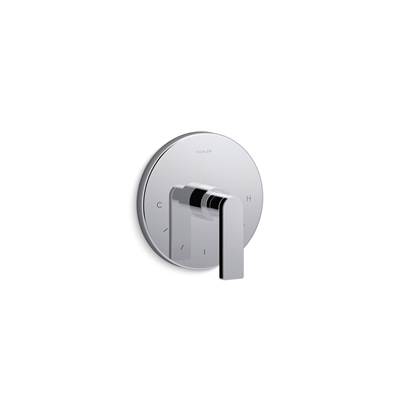 Composed MasterShower temperature control valve trim with lever handle