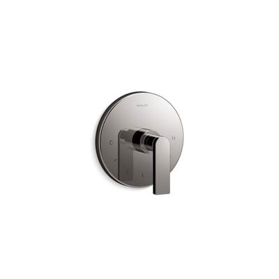 Composed MasterShower temperature control valve trim with lever handle