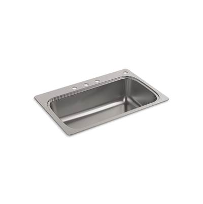 Kohler VerseE 33'' top-mount single-bowl kitchen sink - Stainless Steel