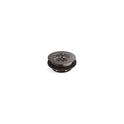 Kohler Round shower drain for use with plastic pipe, gasket included - Vibrant Titanium