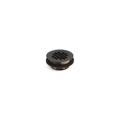 Kohler Round shower drain for use with plastic pipe, gasket included - Matte Black