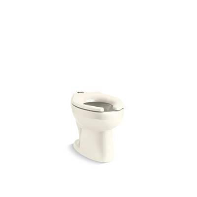 Kohler WellcommeE Ultra Floor-mount top spud flushometer bowl - Biscuit