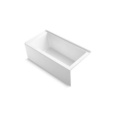 Kohler Underscore 60'' x 30'' alcove bath, right drain - White