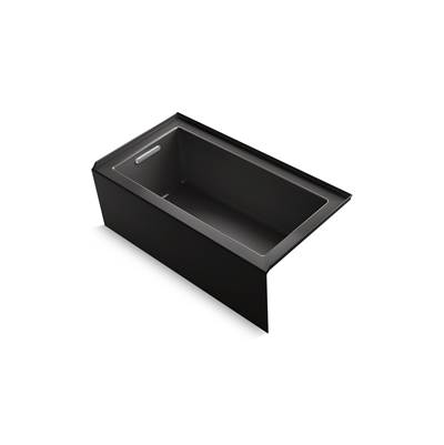 Kohler Underscore 60'' x 32'' alcove bath, left drain - Black