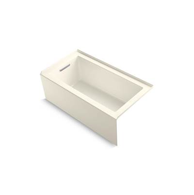 Kohler Underscore 60'' x 32'' alcove bath, left drain - Biscuit