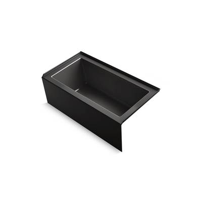 Kohler Underscore 60'' x 32'' alcove bath right drain - Black