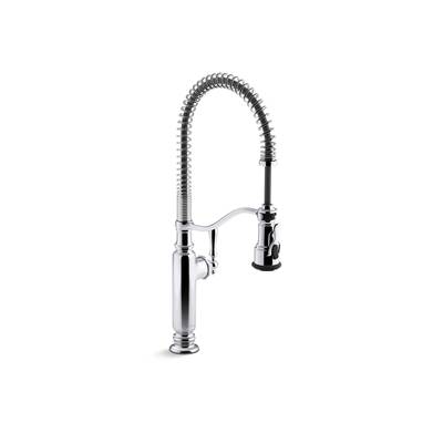Kohler Tournant Semi-professional kitchen sink faucet with three-function sprayhead - Polished Chrome