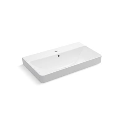 Kohler Vox 35-1/2'' rectangular vessel bathroom sink - White