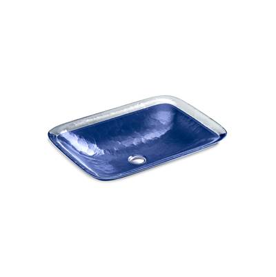 Kohler Inia 20-3/4'' rectangular drop-in bathroom sink, no overflow - Opaque Sapphire