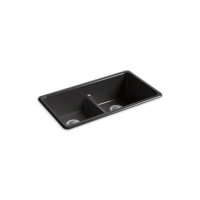 Kohler Iron/tones Smart Divide 33'' Top-/undermount Double-bowl Kitchen Sink - Black