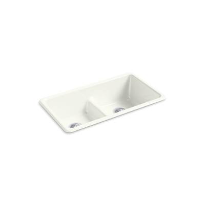 Kohler Iron/tones Smart Divide 33'' Top-/undermount Double-bowl Kitchen Sink - Dune