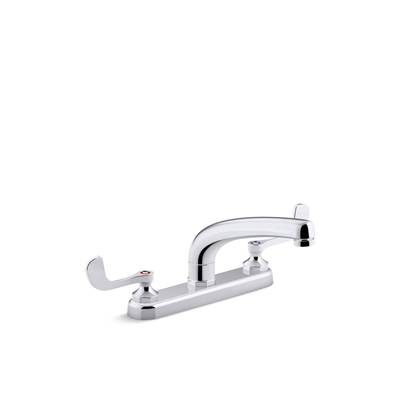Kohler Triton Bowe 1.8 gpm kitchen sink faucet with 8-3/16'' swing spout, aerated flow and wristblade handles - Polished Chrome