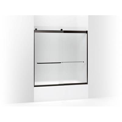 Kohler Levity Sliding Bath Door, 62'' H X 56-5/8 - 59-5/8'' W, with 1/4'' Thick Frosted Glass -...