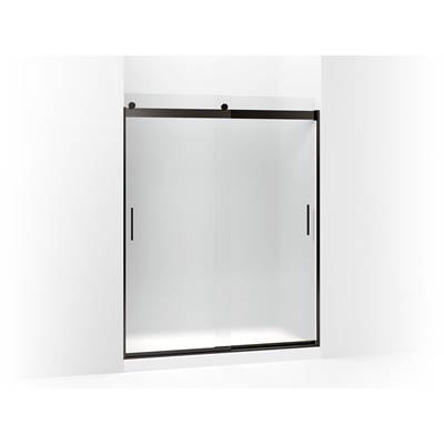 Kohler Levity Sliding Shower Door, 74'' H X 56-5/8 - 59-5/8'' W, with 1/4'' Thick Frosted Glass...