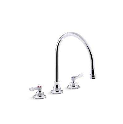 Kohler Triton Bowe 1.5 gpm kitchen sink faucet with 9-5/16'' gooseneck spout, aerated flow and lever handles - Polished Chrome