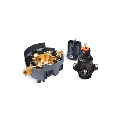 Kohler Rite-Temp Valve body and pressure-balancing cartridge kit with service stops and female NPT connections, project pack