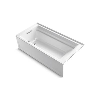 Archer 72'' x 36'' alcove bath with Bask heated surface, left drain