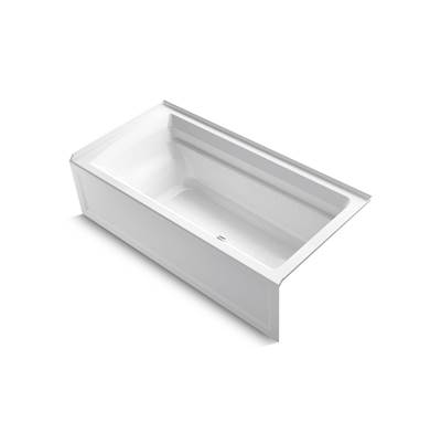Archer 72'' x 36'' alcove bath with Bask heated surface, alcove, right drain