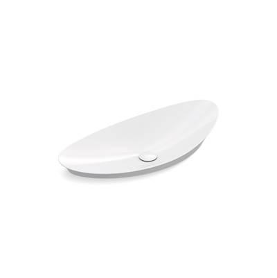 Kohler VeilE 38-1/2'' oval vessel bathroom sink, no overflow - White