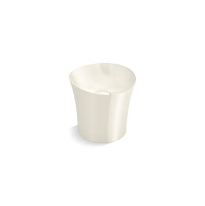 Kohler VeilE 16'' round vessel bathroom sink or pedestal sink basin, no overflow - Biscuit