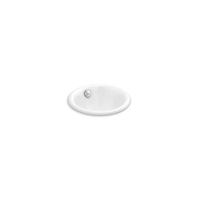 Iron Plains 12'' round drop-in/undermount/vessel bathroom sink - White