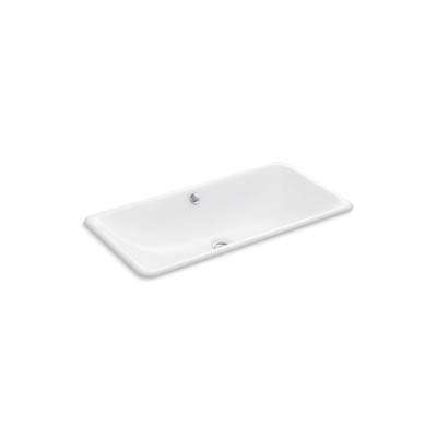 Iron Plains 30'' rectangular drop-in/undermount bathroom sink - White