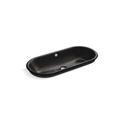 Kohler Iron Plains 33'' Oval Drop-in/undermount/vessel Bathroom Sink with Iron Black Painted...