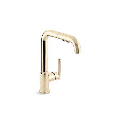 Kohler | Purist | Pull Out Kitchen Faucet - Vibrant French Gold