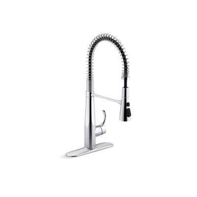 Kohler Simplice Semi-professional kitchen sink faucet with three-function sprayhead - Polished Chrome
