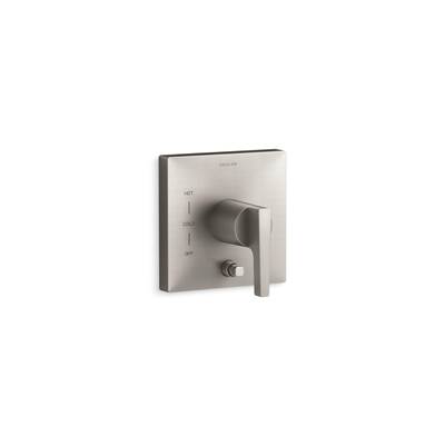 Kohler Honesty Rite-Temp valve trim with push-button diverter - Vibrant Brushed Nickel