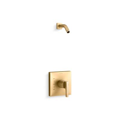 Kohler Honesty Rite-Temp shower trim kit, without showerhead - Vibrant Brushed Moderne Brass