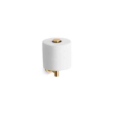 Kohler Purist Vertical toilet paper holder - Vibrant Brushed Moderne Brass