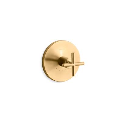 Kohler Purist Mastershower Temperature Control Valve Trim with Cross Handle - Vibrant Brushed...