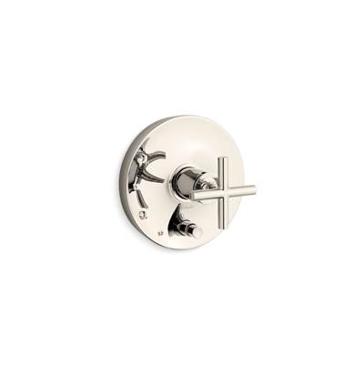 Kohler Purist Rite-temp Valve Trim with Push-button Diverter and Cross Handle - Vibrant Polished...