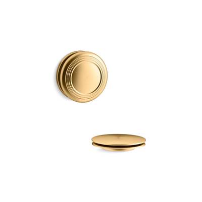 Kohler Purefloe Traditional Push-button Bath Drain Trim - Vibrant Brushed Moderne Brass